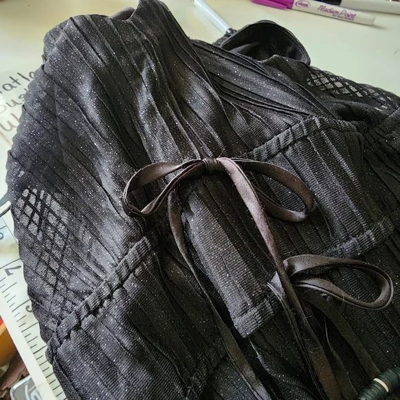 Vintage black sparkly midi dress - Picture 2 of 7